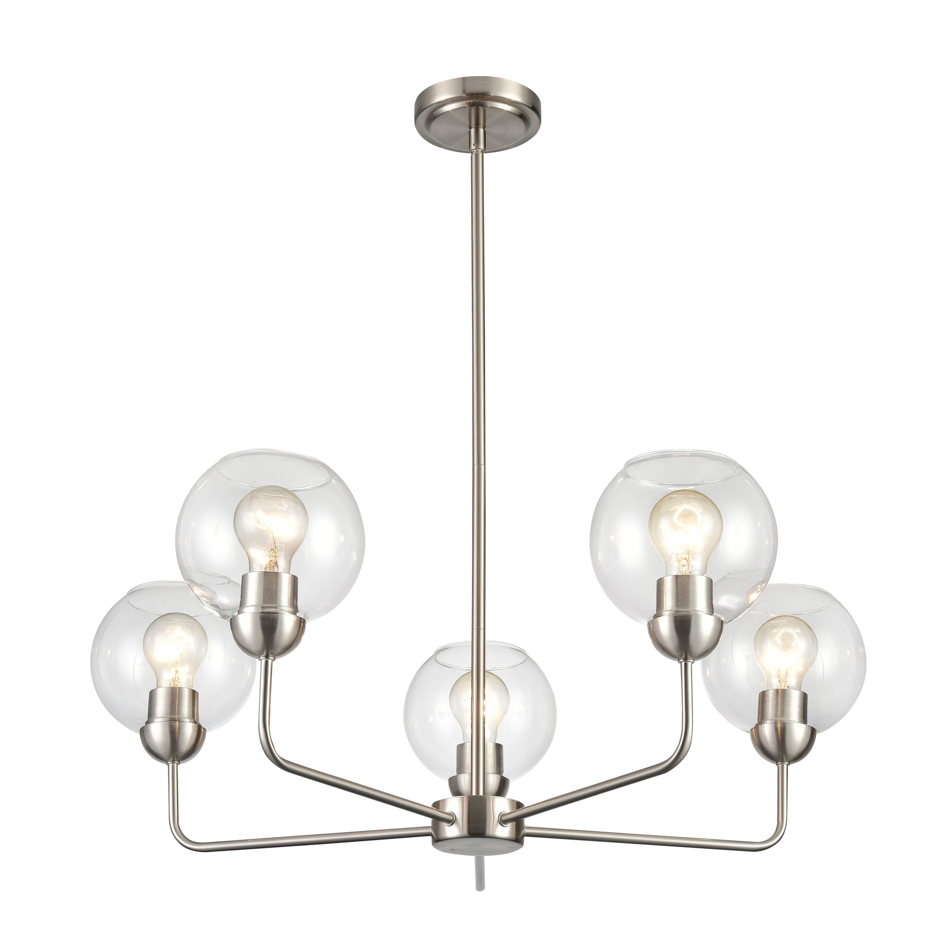 Astoria 28'' Wide 5-Light Chandelier - Brushed Nickel