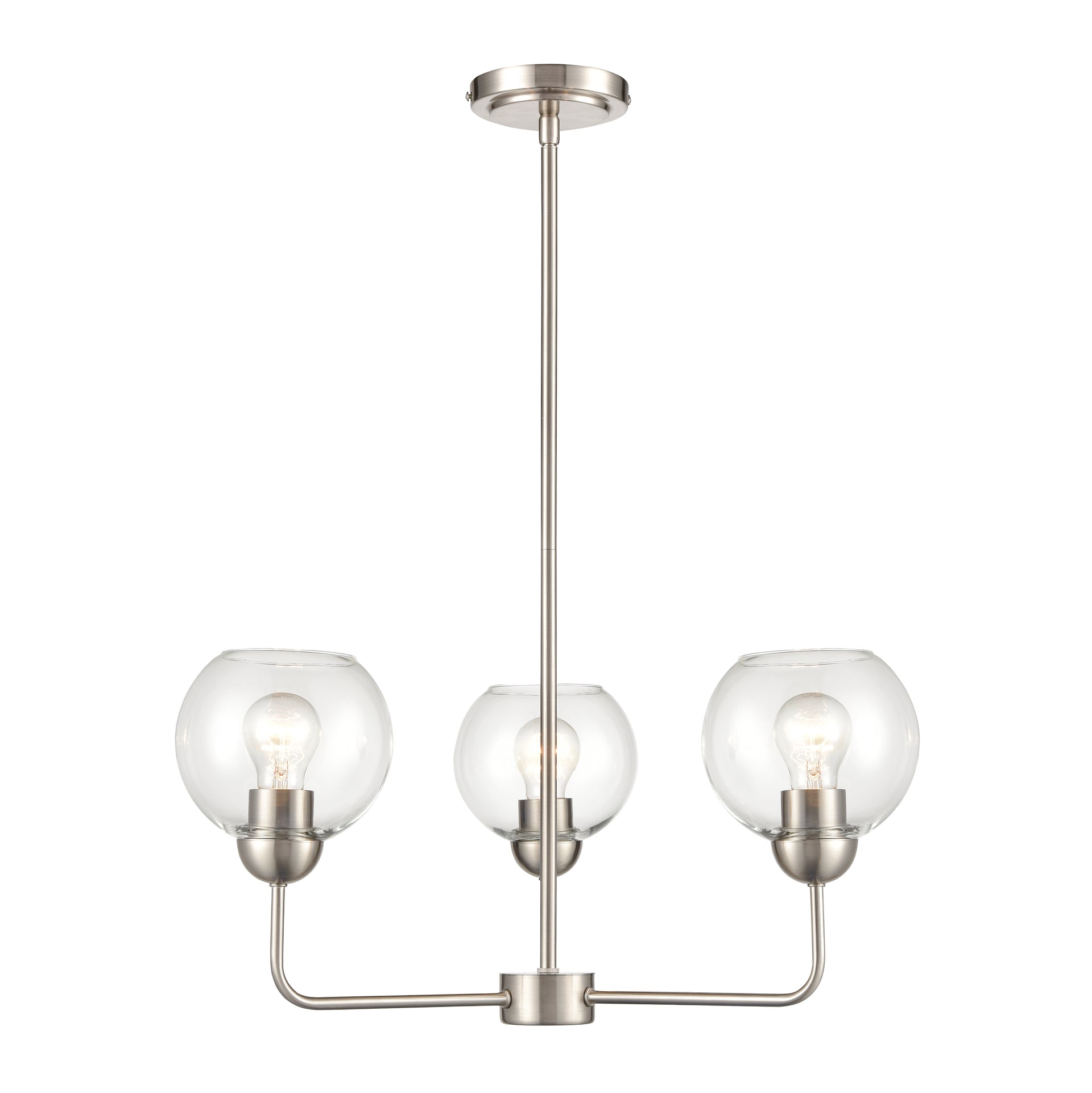 Astoria 23'' Wide 3-Light Chandelier - Brushed Nickel