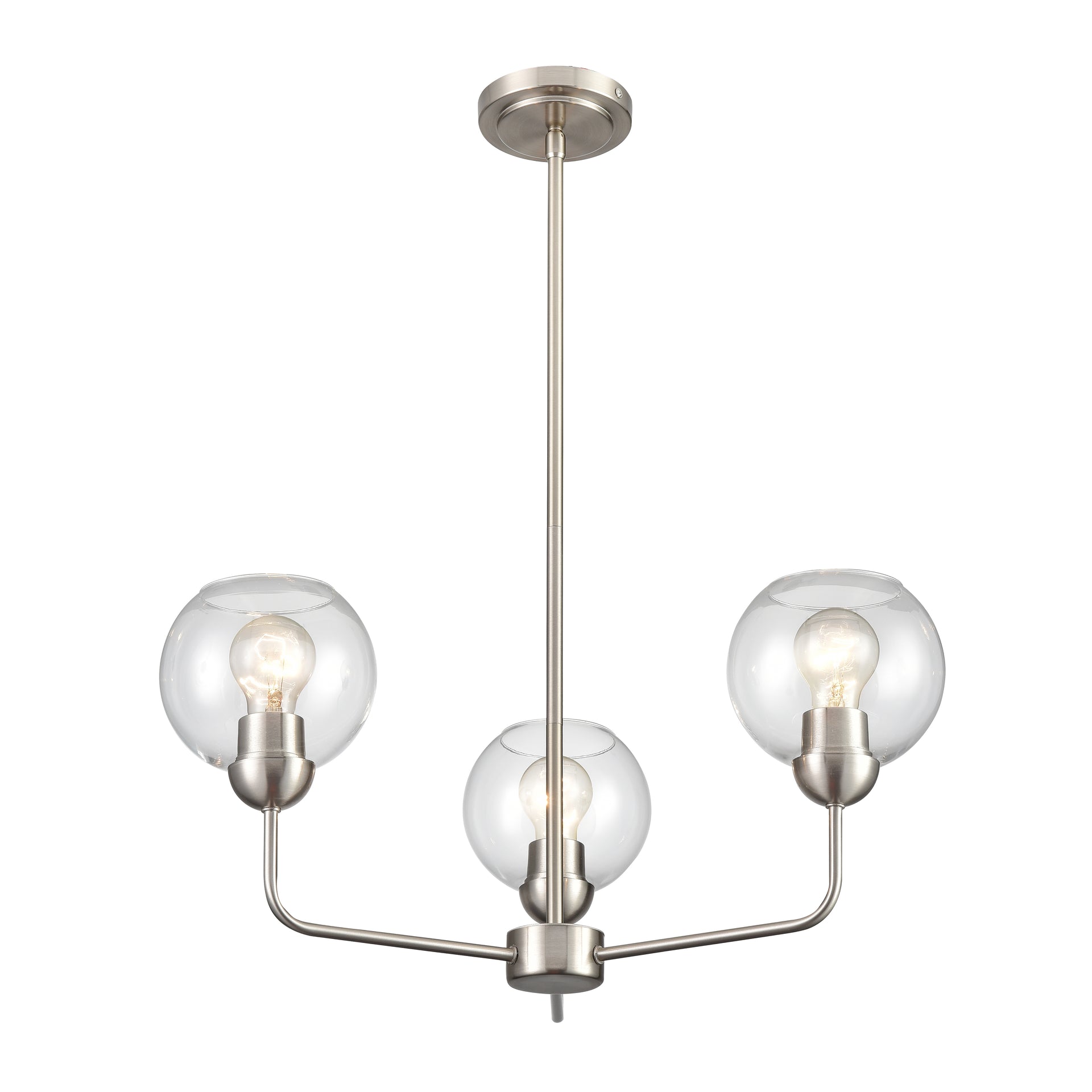Astoria 23'' Wide 3-Light Chandelier - Brushed Nickel