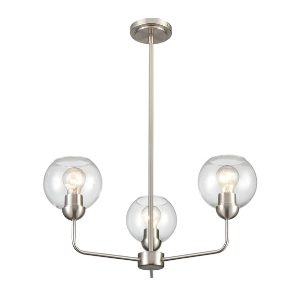 Astoria 23'' Wide 3-Light Chandelier - Brushed Nickel