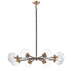 Boudreaux 36'' Wide 8-Light Chandelier - Matte Black with Antique Gold