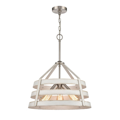 Brigantine 18'' Wide 3-Light Chandelier - Satin Nickel