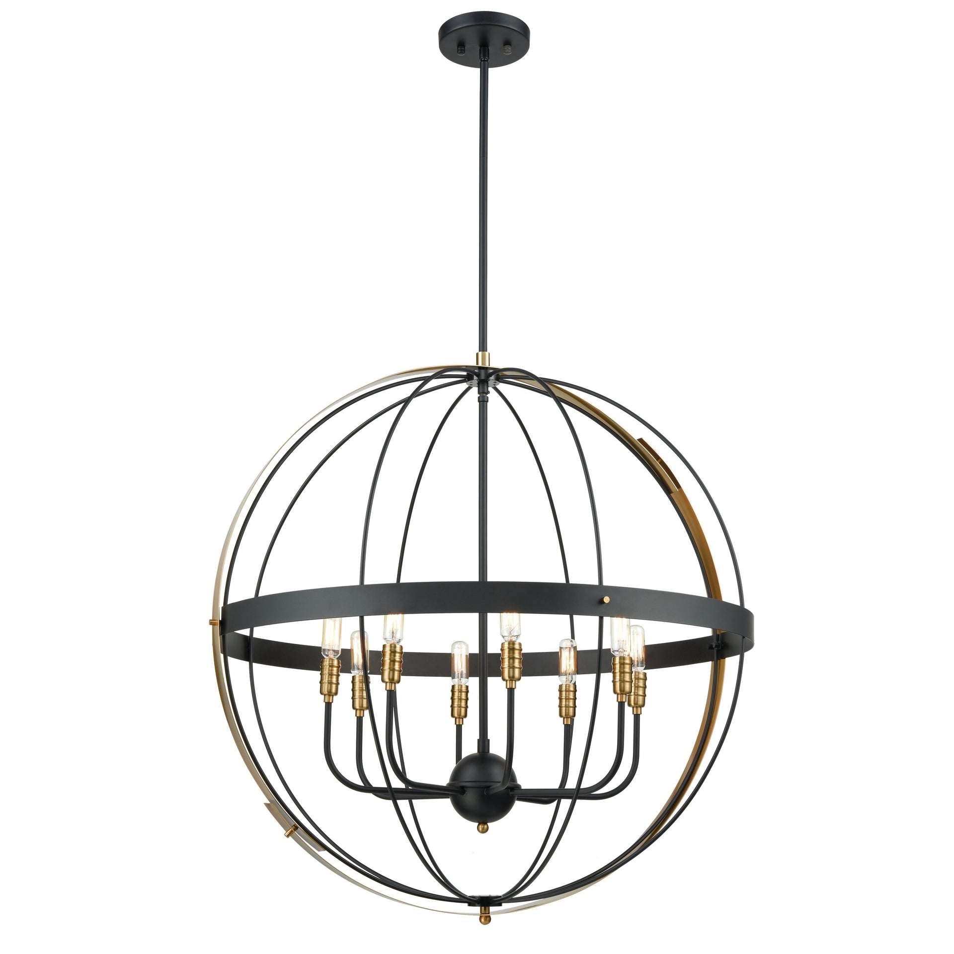 Caldwell 32'' Wide 8-Light Chandelier - Matte Black
