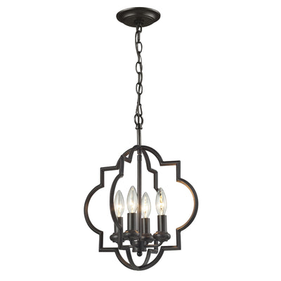 Chandette 14'' Wide 4-Light Chandelier - Oil Rubbed Bronze