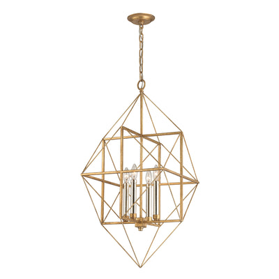 Connexions 16'' Wide 4-Light Chandelier - Gold Leaf