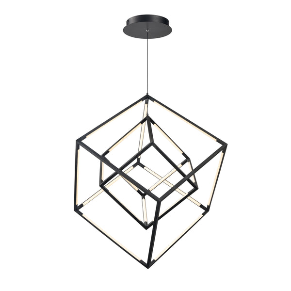 Cube Squared 17.75'' Wide Integrated LED Chandelier - Matte Black - Includes LED Bulb
