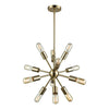 Delphine 16'' Wide 12-Light Chandelier - Satin Brass
