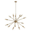 Delphine 38'' Wide 14-Light Chandelier - Satin Brass