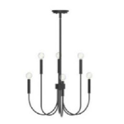 Cary 24'' Wide 6-Light Chandelier - Matte Black