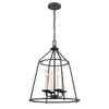 Ellisville 17.25'' Wide 4-Light Chandelier - Matte Black