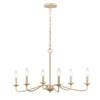 Ellisville 30'' Wide 6-Light Chandelier - Antique Cream