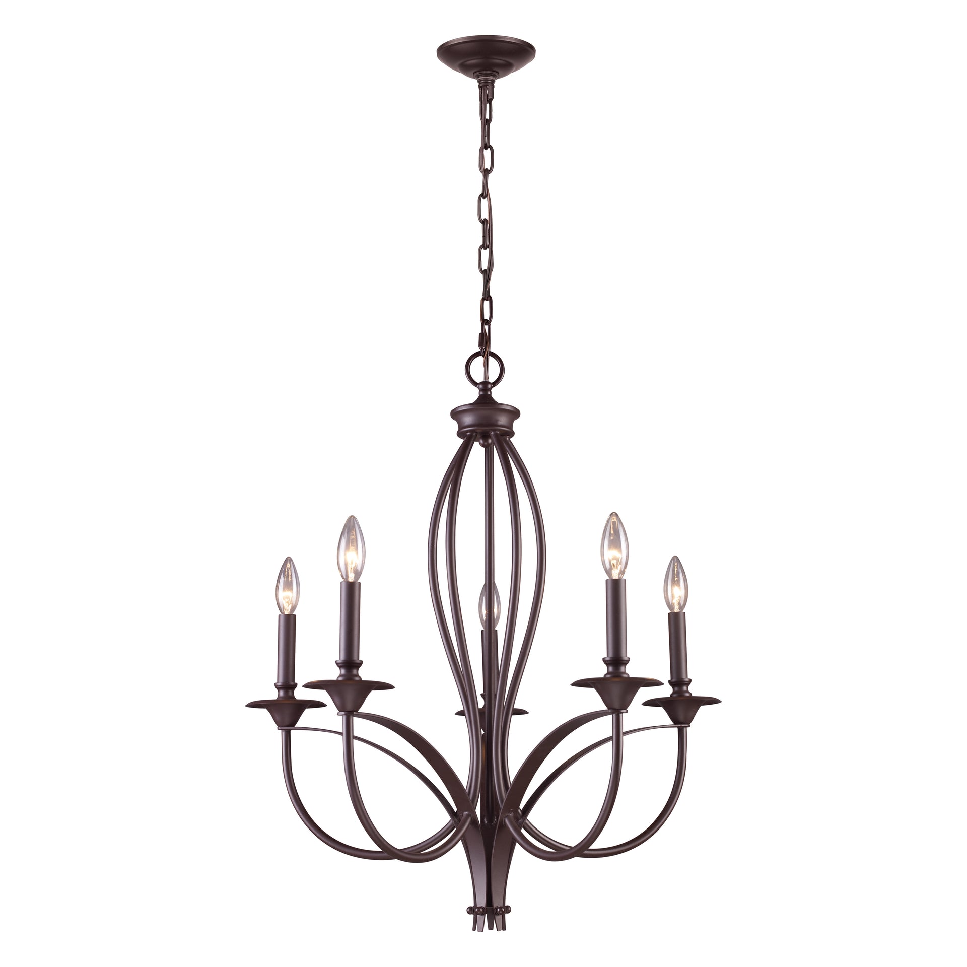 Medford 26'' Wide 5-Light Chandelier - Oiled Bronze