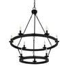 Melina 34'' Wide 9-Light Chandelier - Matte Black