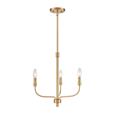 Newland 17'' Wide 3-Light Chandelier - Satin Brass