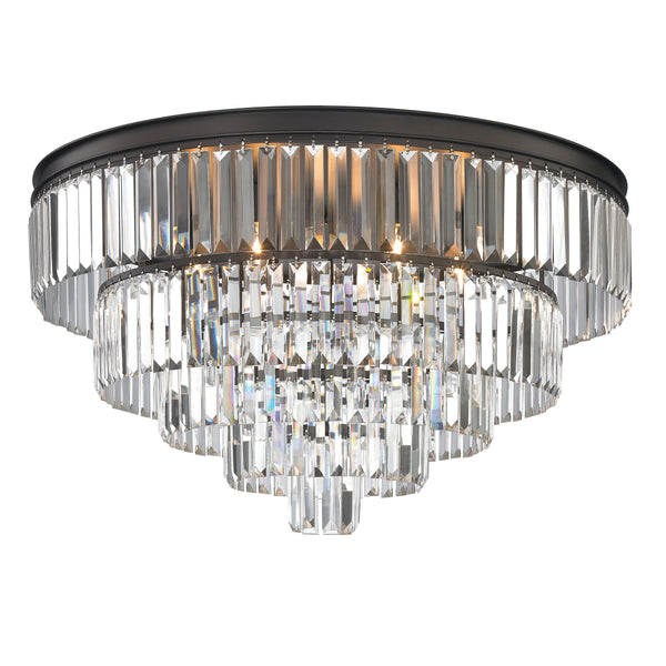 Palacial 31'' Wide 6-Light Flush Mount - Oil Rubbed Bronze