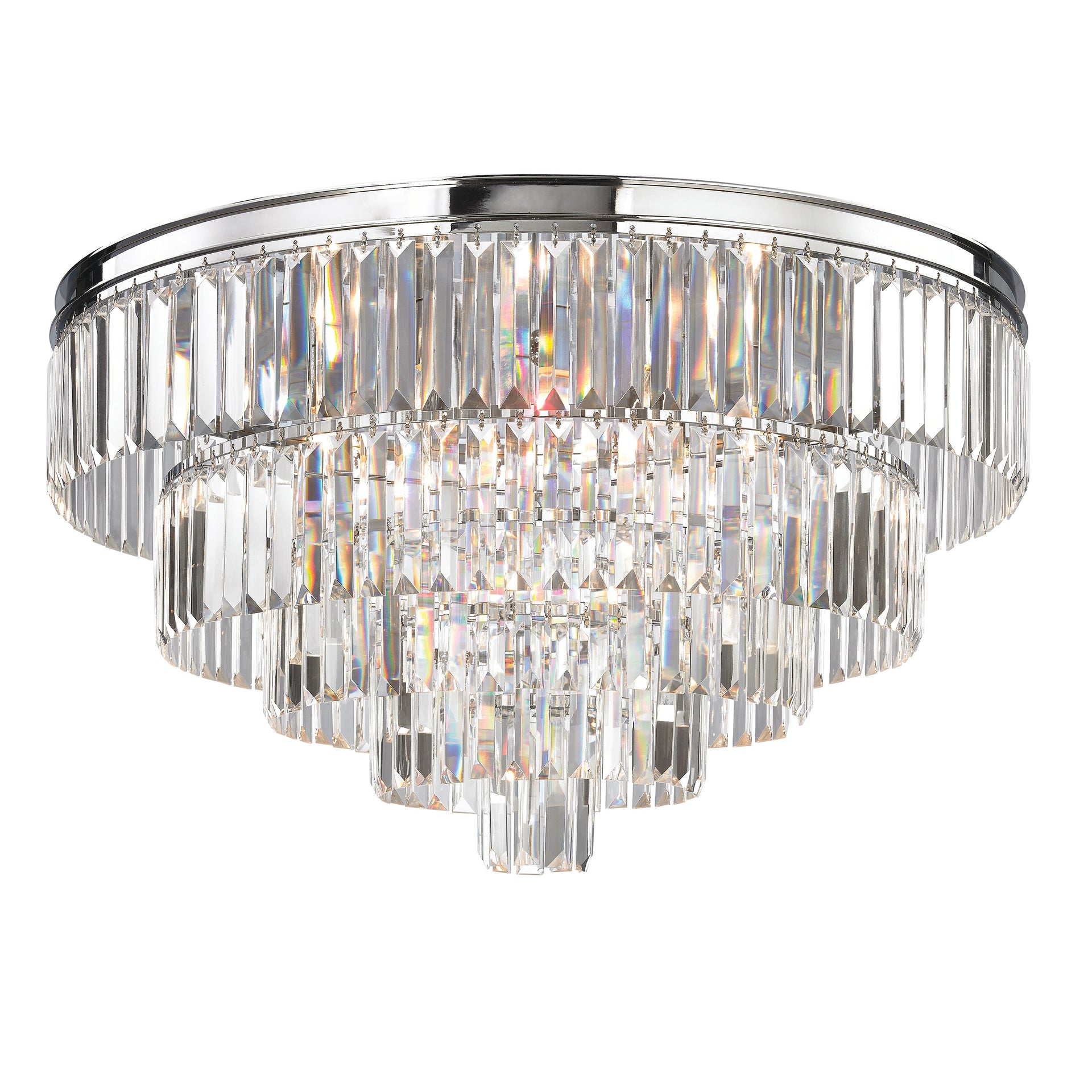 Palacial 31'' Wide 6-Light Flush Mount - Polished Chrome