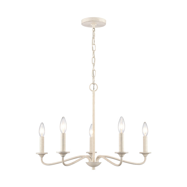 Quinn 24'' Wide 5-Light Chandelier - Antique White