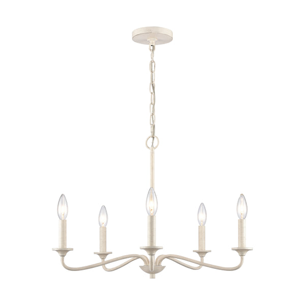 Quinn 24'' Wide 5-Light Chandelier - Antique White