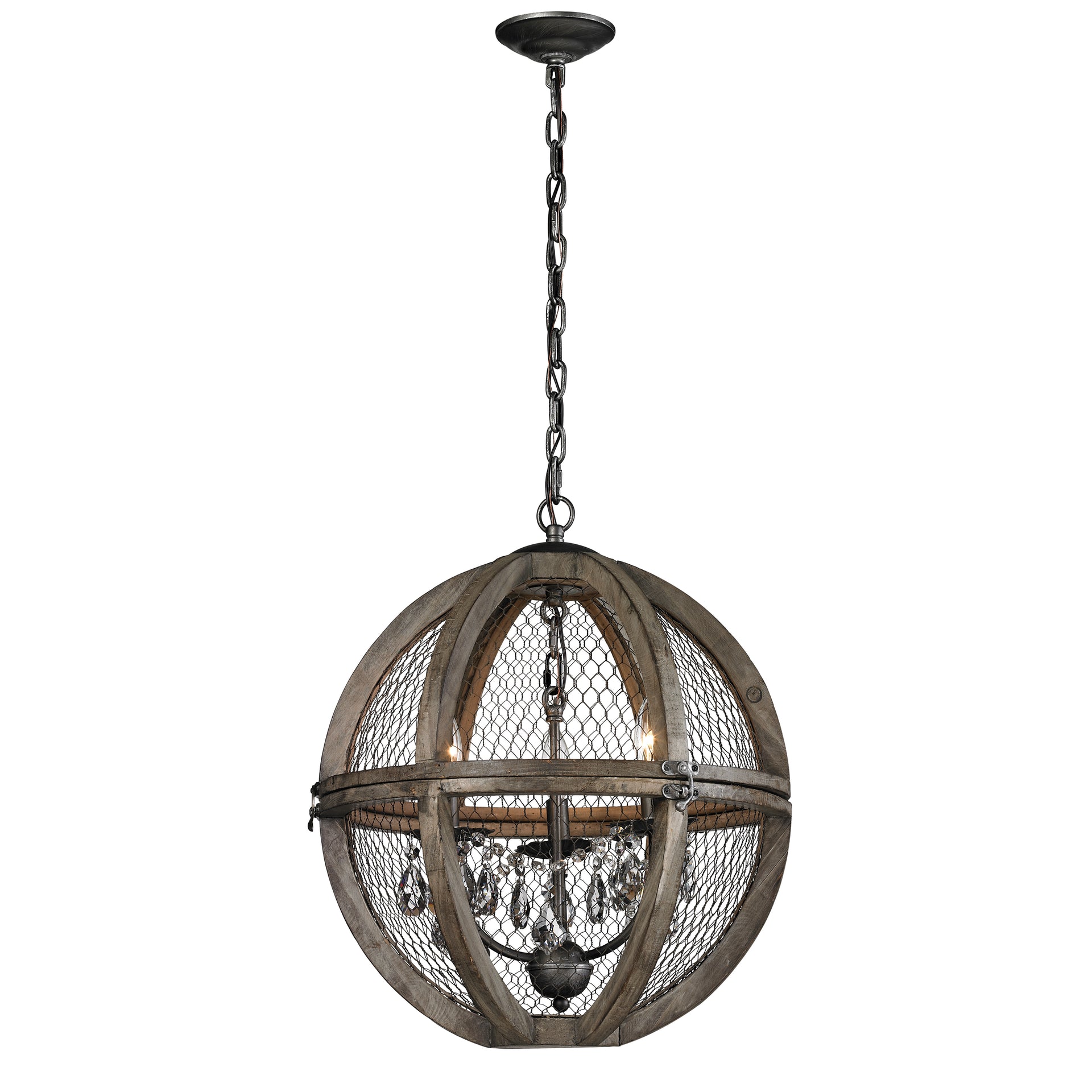 Renaissance Invention 18'' Wide 3-Light Chandelier - Weathered Zinc