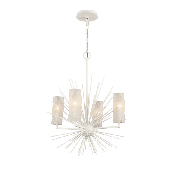 Sea Urchin 20'' Wide 4-Light Chandelier - White Coral