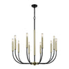 Transatlantique 34'' Wide 10-Light Chandelier - Black