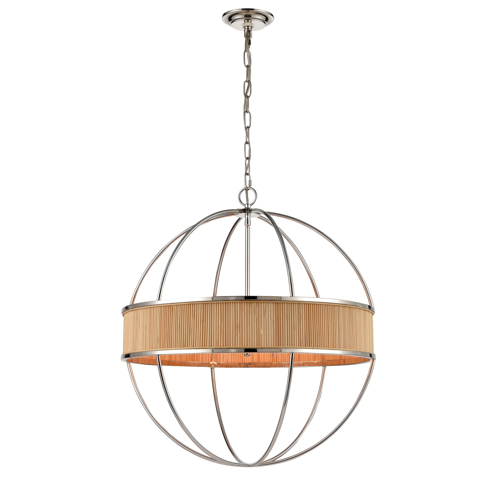 Ural 24'' Wide 6-Light Chandelier - Polished Silver