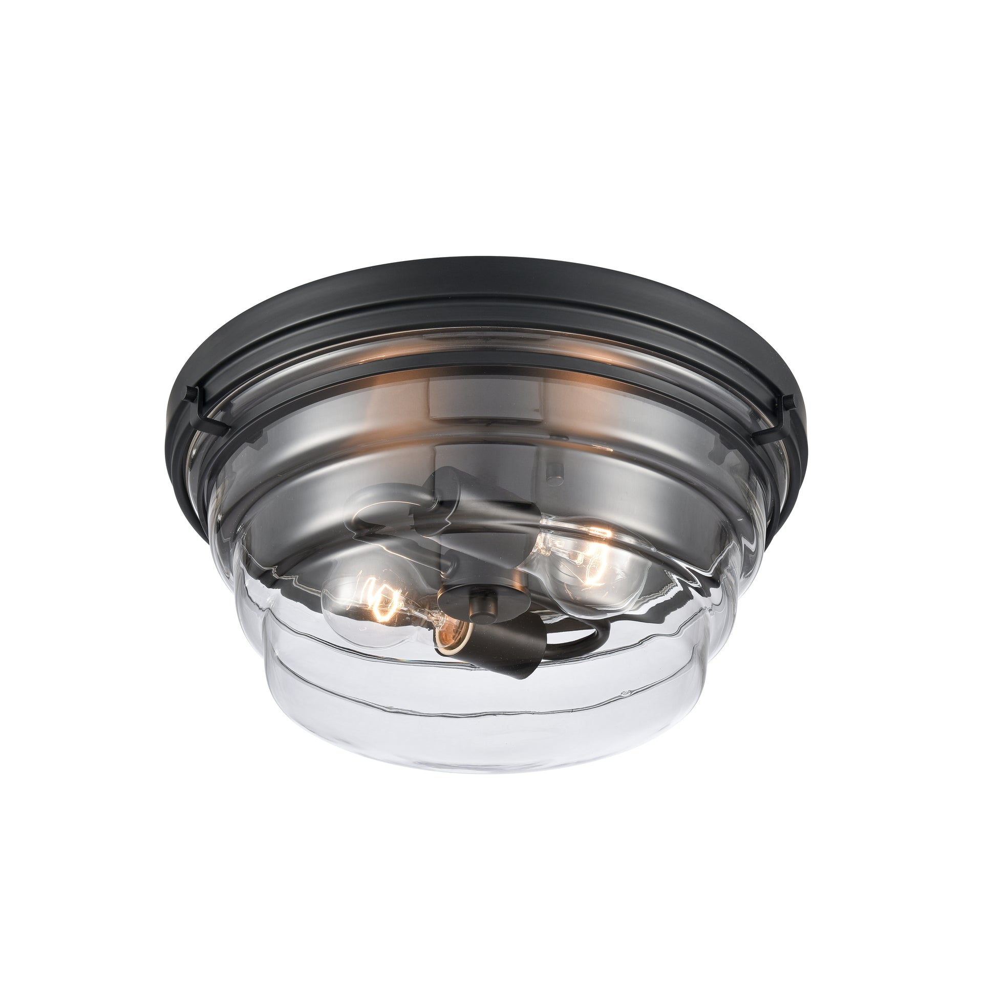 Boyer 14'' Wide 2-Light Flush Mount - Matte Black