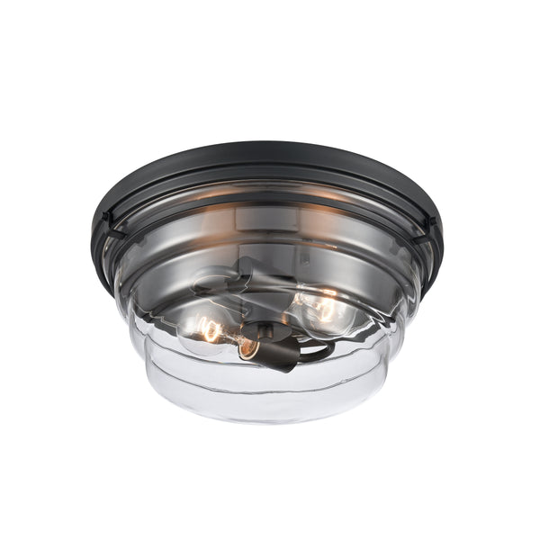 Boyer 14'' Wide 2-Light Flush Mount - Matte Black