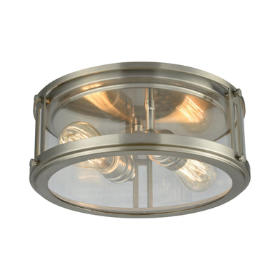 Coby 13'' Wide 2-Light Flush Mount - Brushed Nickel