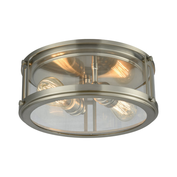 Coby 13'' Wide 2-Light Flush Mount - Brushed Nickel
