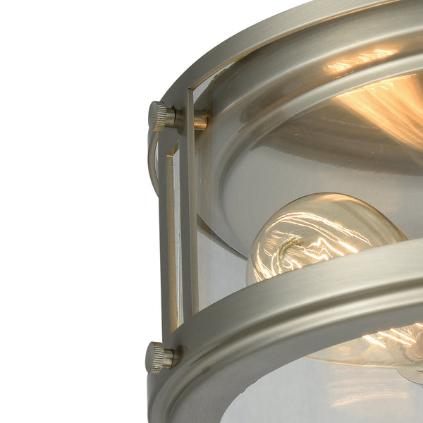 Coby 13'' Wide 2-Light Flush Mount - Brushed Nickel
