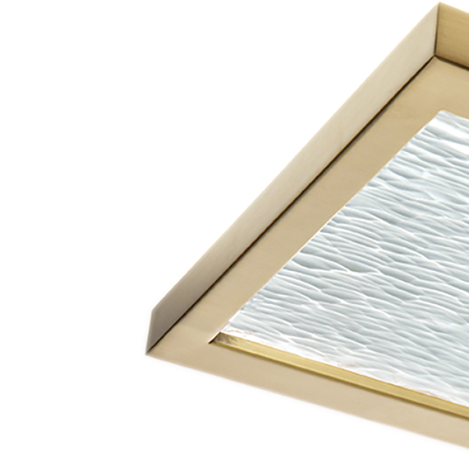 For-Square 12'' Wide Integrated LED Flush Mount - Satin Brass