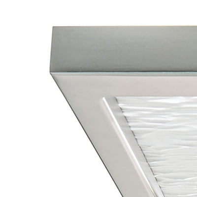 For-Square 12'' Wide Integrated LED Flush Mount - Brushed Nickel
