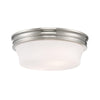 Galen 14'' Wide 3-Light Flush Mount - Polished Nickel