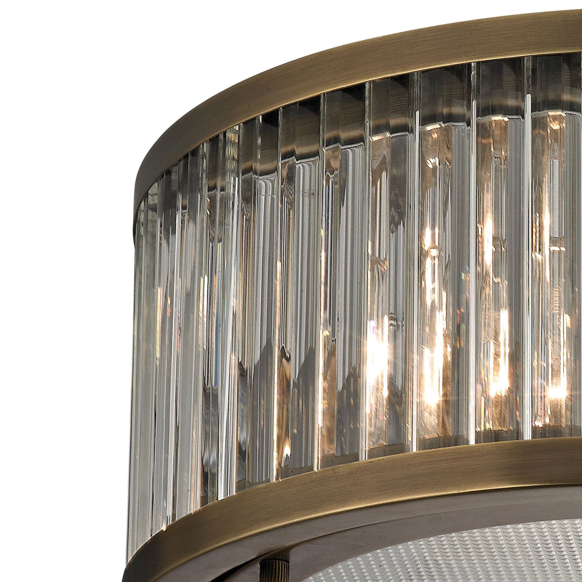 Linden Manor 12'' Wide 2-Light Flush Mount - Aged Brass