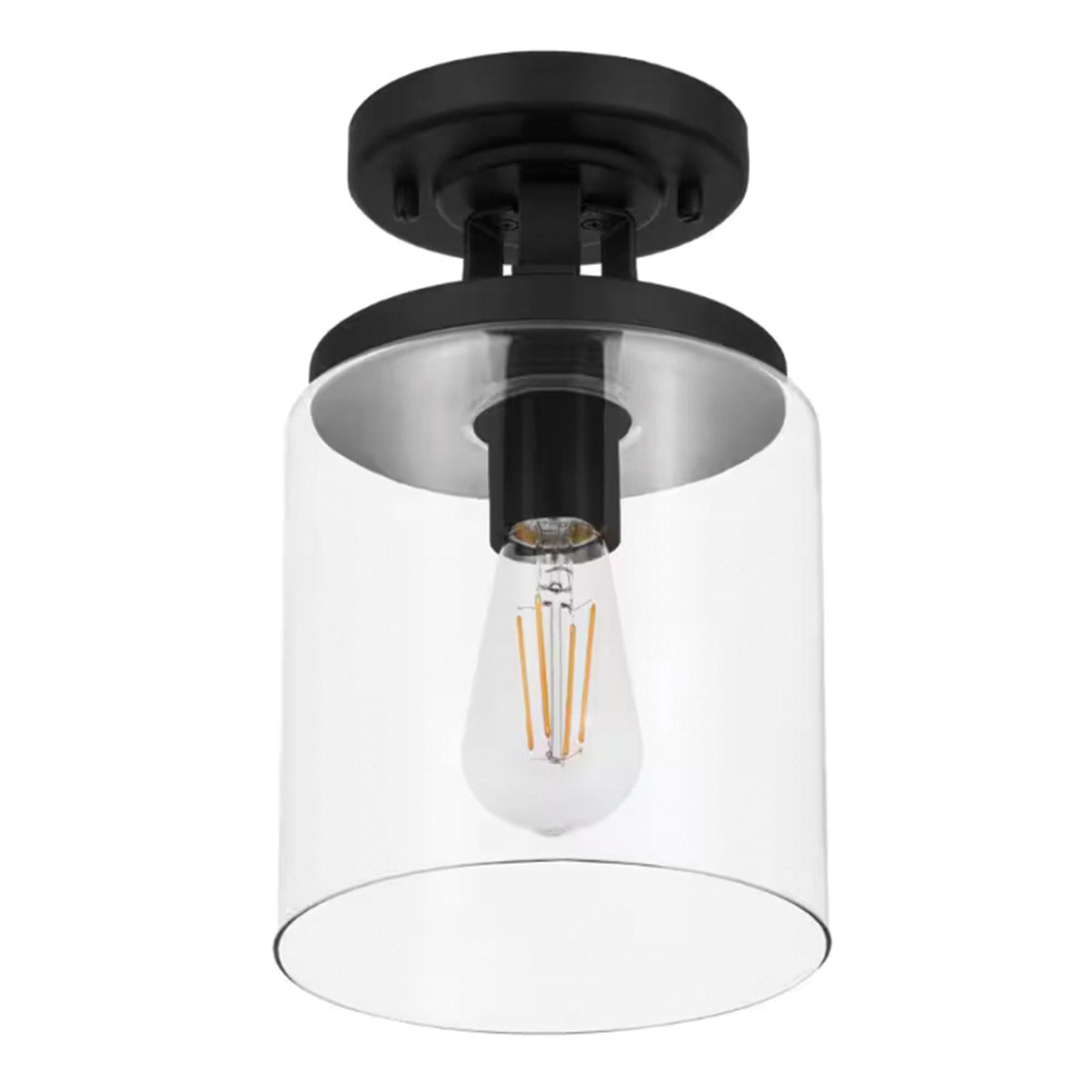 Melina 6.75'' Wide 1-Light Flush Mount - Matte Black