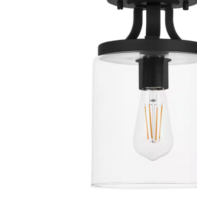 Melina 6.75'' Wide 1-Light Flush Mount - Matte Black