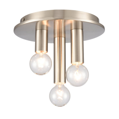 Pepper 8'' Wide 3-Light Flush Mount - Brushed Nickel
