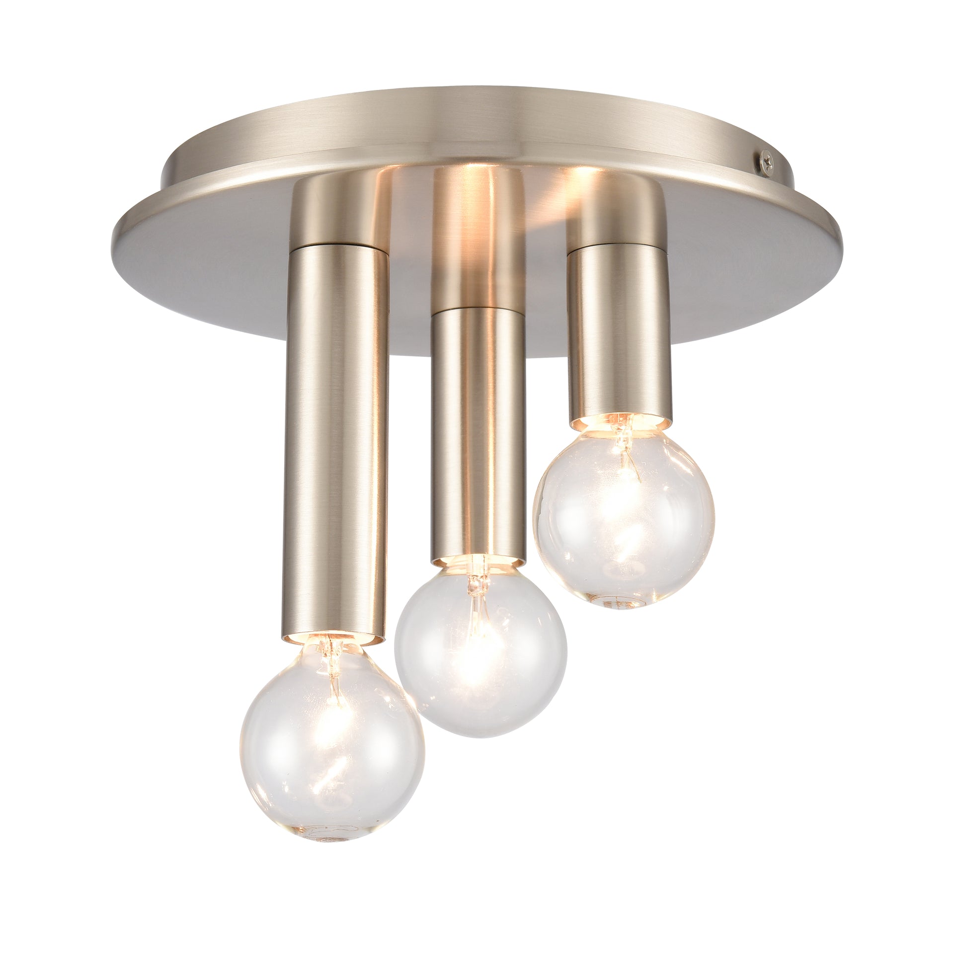 Pepper 8'' Wide 3-Light Flush Mount - Brushed Nickel