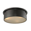 Simpson 14'' Wide 3-Light Flush Mount - Oil Rubbed Bronze