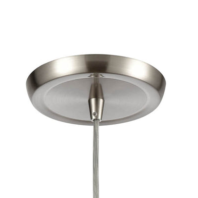 Arco Baleno 5'' Wide 1-Light Mini Pendant - Satin Nickel with Cocoa Glass
