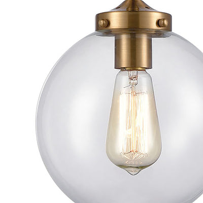 Boudreaux 8'' Wide 1-Light Mini Pendant - Matte Black with Antique Gold