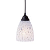 Classico 5'' Wide 1-Light Mini Pendant - Dark Rust with Snow White Glass