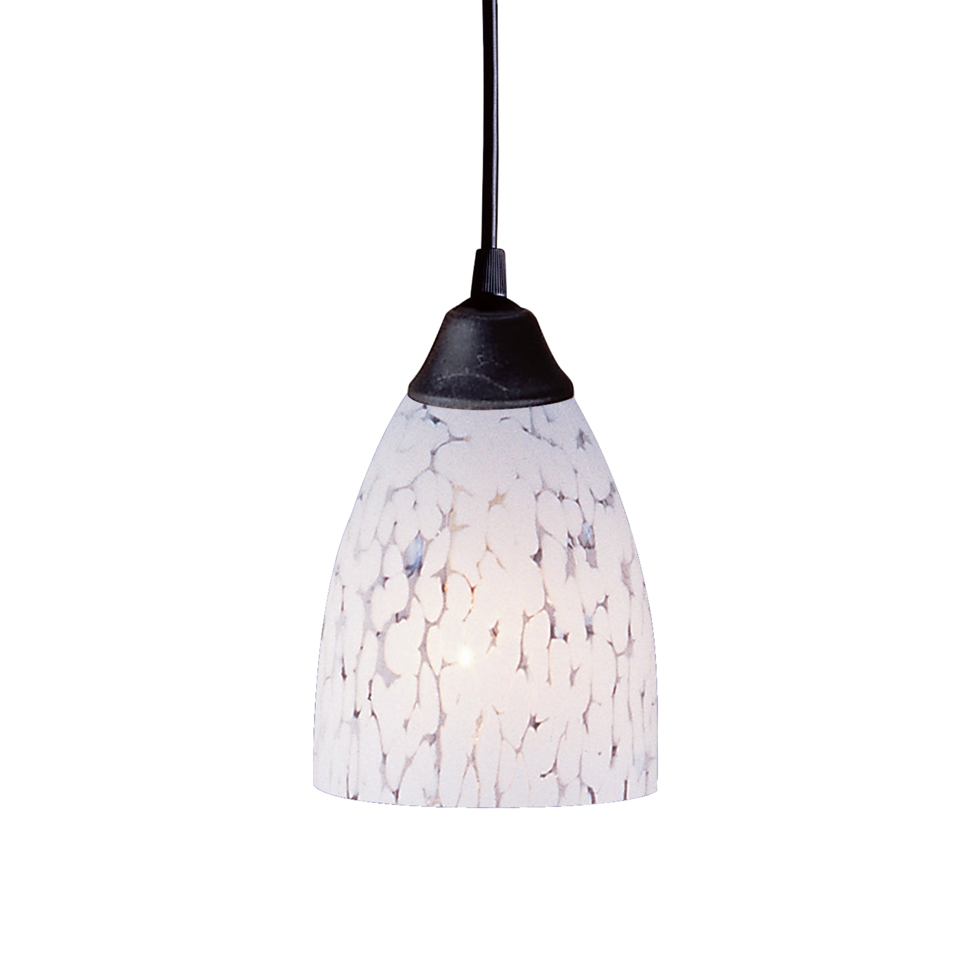 Classico 5'' Wide 1-Light Mini Pendant - Dark Rust with Snow White Glass