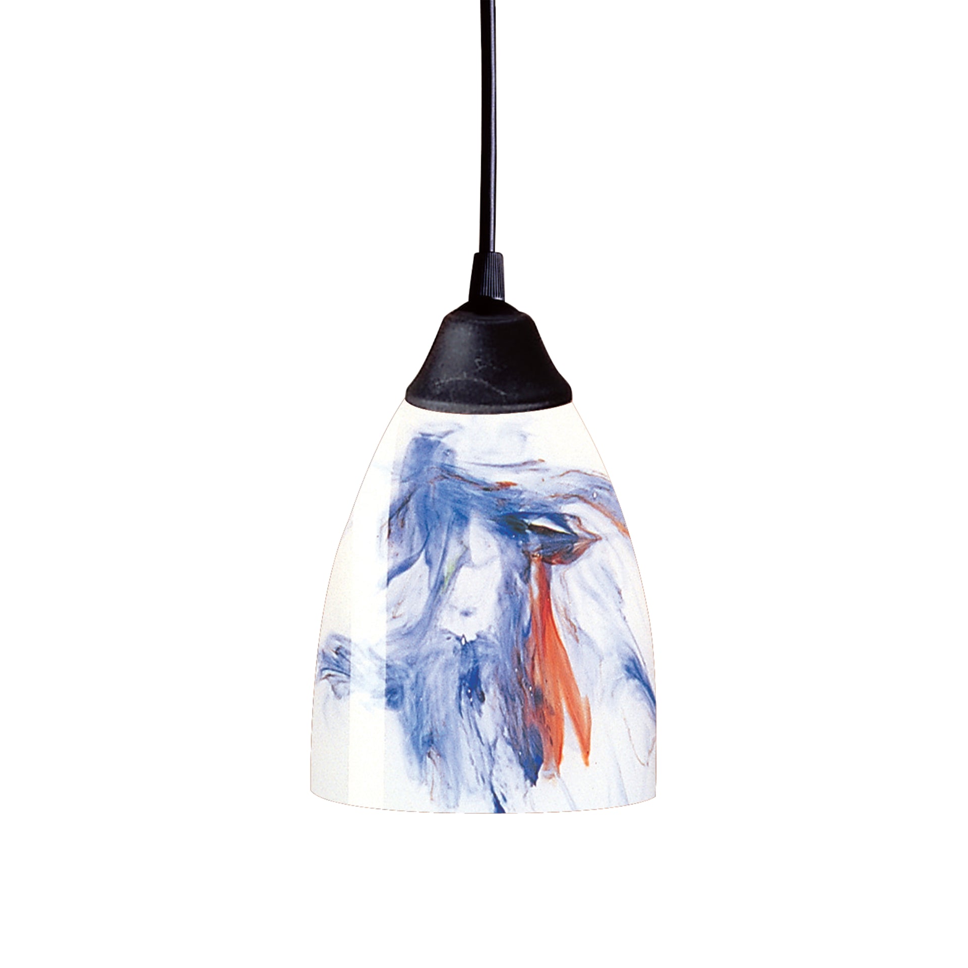 Classico 5'' Wide 1-Light Mini Pendant - Dark Rust with Mountain Glass