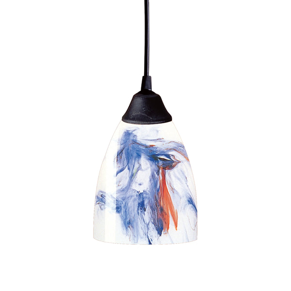 Classico 5'' Wide 1-Light Mini Pendant - Dark Rust with Mountain Glass
