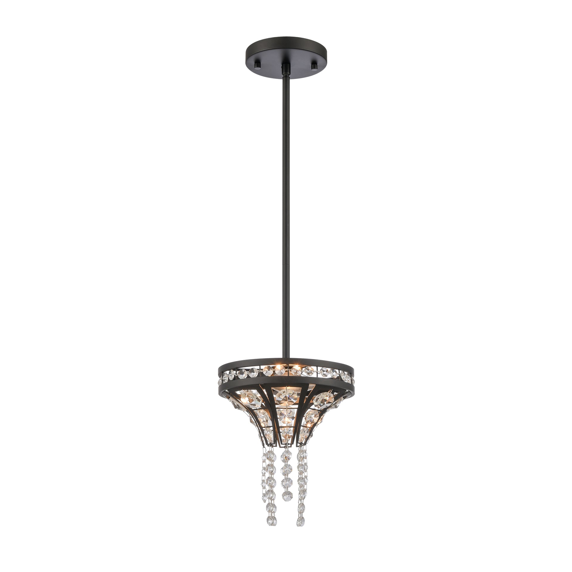Fantania 8'' Wide 2-Light Mini Pendant - Matte Black