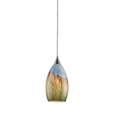 Geologic 6'' Wide 1-Light Mini Pendant - Satin Nickel