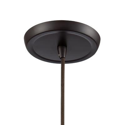 Hand Formed Glass 8'' Wide 1-Light Mini Pendant - Oil Rubbed Bronze