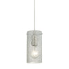 Ice Fragments 5'' Wide 1-Light Mini Pendant - Satin Nickel and Clear Glass